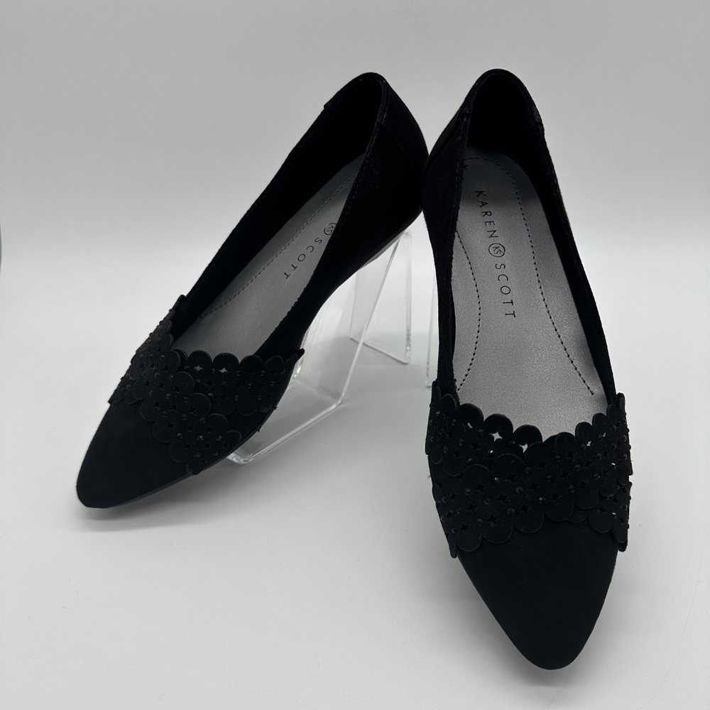 Karen Scott Adella Pointed-Toe Flats Black Size 5.5 M